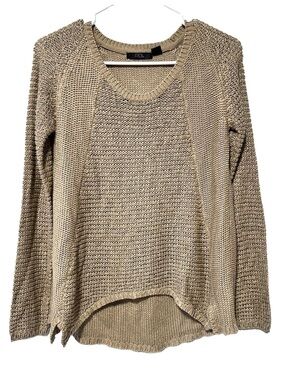 RDI Open Knit Slouchy Sweater Coastal Grandma Minimalist Boho M